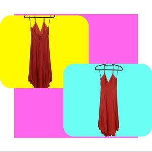 Lulus Lace Up MIDI Dress